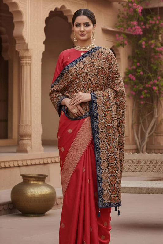 Blue Wedding Shawl – Exquisite Hand-Embroidered Thread Work