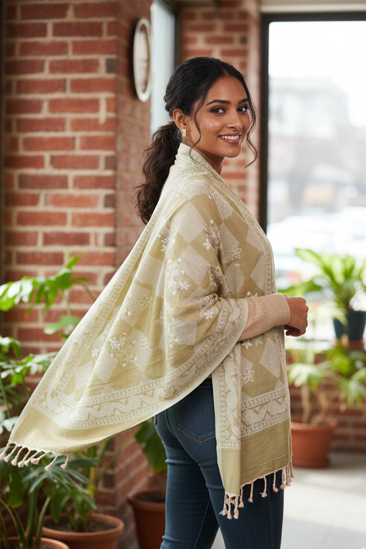 Woven with Love and Art: A Hand-Embroidered Stole That Combines Heritage, Beauty, and Unmatched Craftsmanship