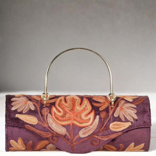 Kashmiri Hand-Embroidered Designer Mini Duffle Bag – Premium Elegance for Every Occasion