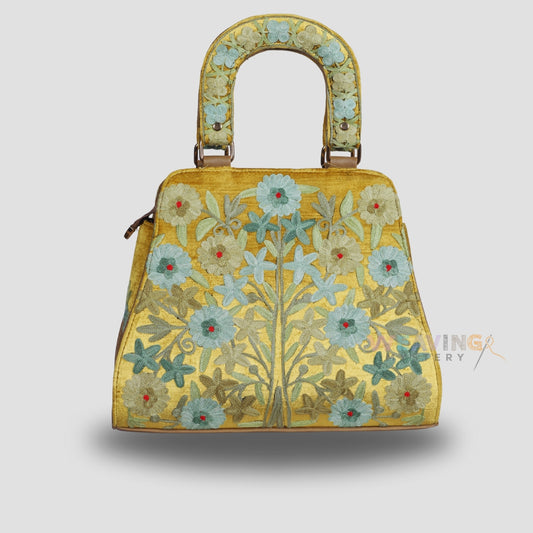 Luxury Woman Handbag with Kashmiri Hand Embroidery