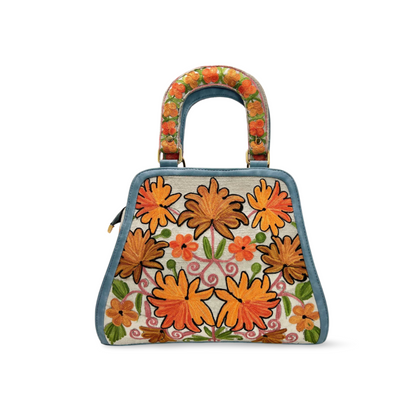 Vintage Embroidery Hand Bag: Timeless Elegance in Every Stitch Yellow Handbag