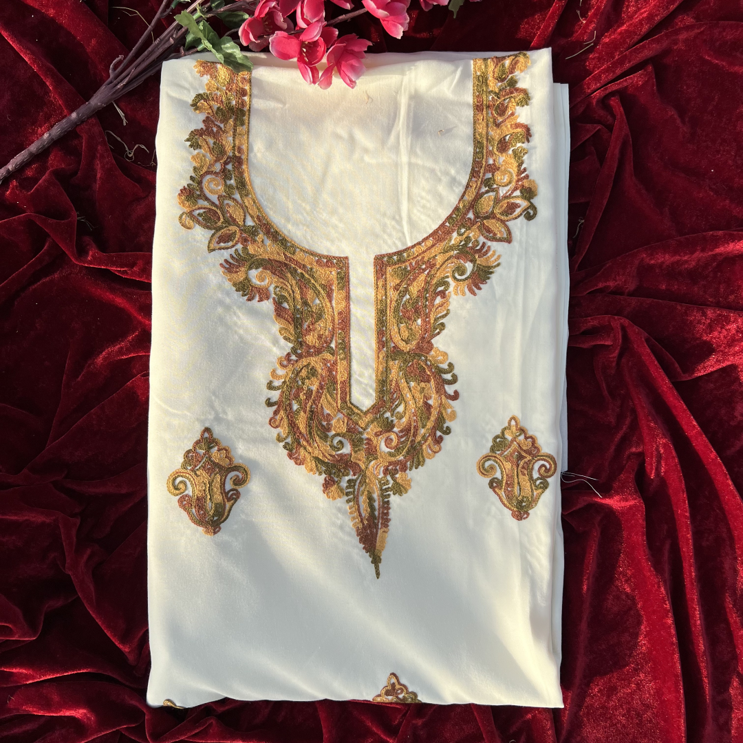 Regal Threads: Kashmiri Embroidered Unstitched Suits