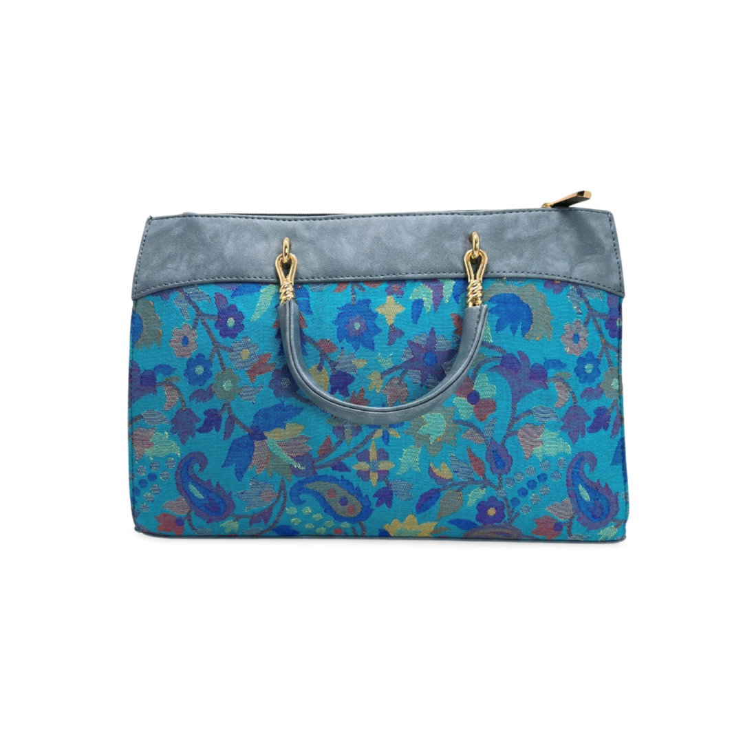 Elegant Kashmiri Kanni Blue Hand Bag