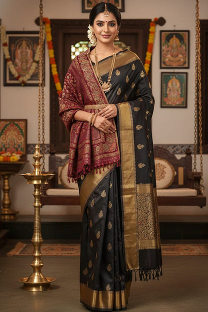 Maroon Kani Zari Shawl – Luxurious Handwoven Kashmiri Masterpiece