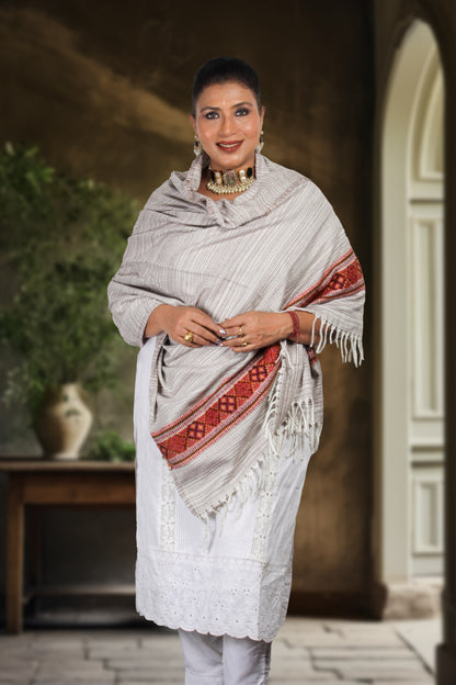 Ethnic Chic Combo: Hand Embroidered Sling Bag & Luxurious Tibetan Shawl