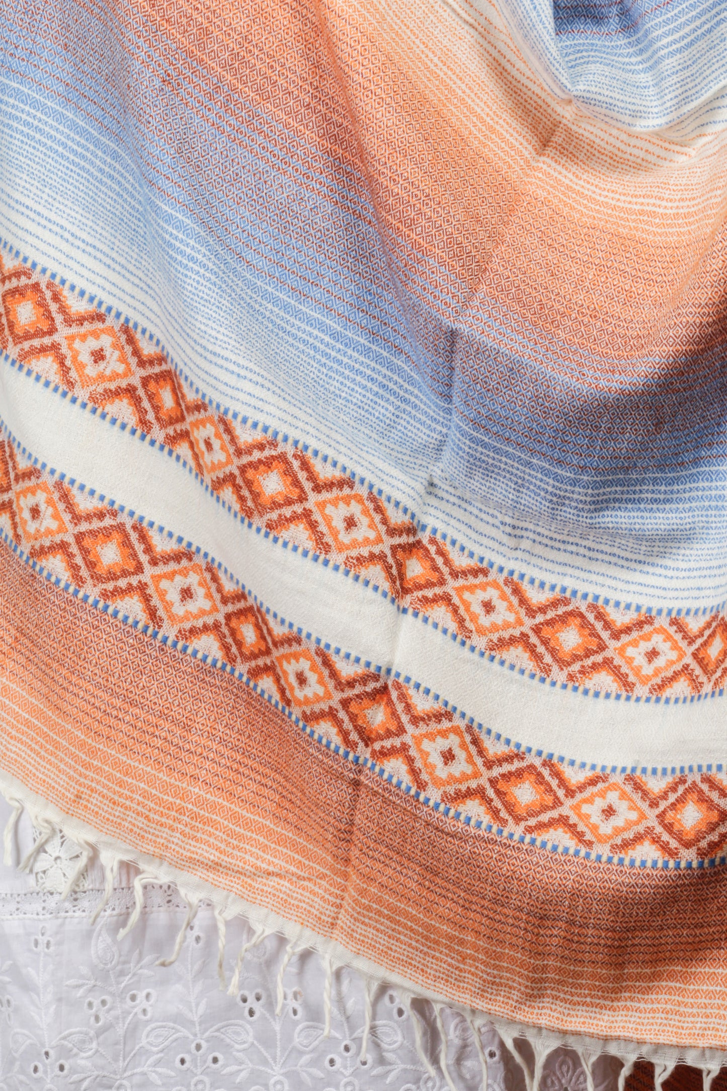 Tibetan Shawl: Heritage Hand-Embroidered Kashmiri Beauty