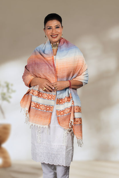 Tibetan Shawl: Heritage Hand-Embroidered Kashmiri Beauty