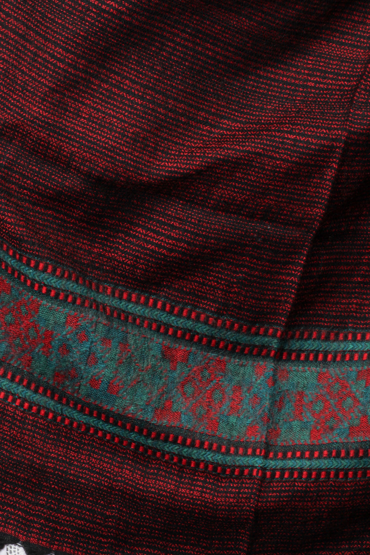 Tibetan Shawl: Handwoven Kashmiri Silk with Intricate Embroidery