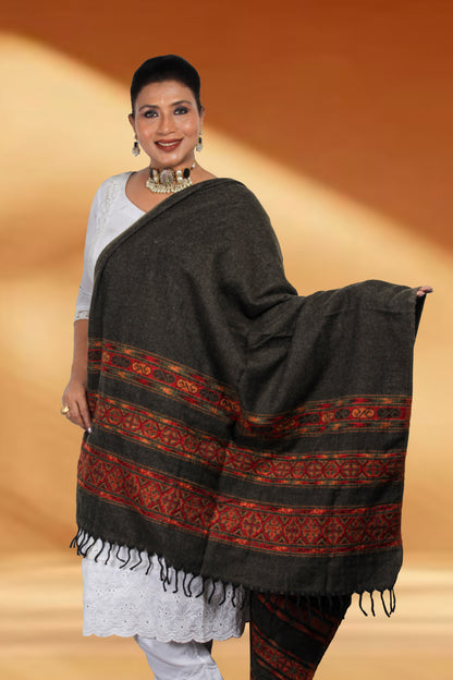 Tibetan Shawl: Hand-Embroidered Kashmiri Craft with Cultural Beauty