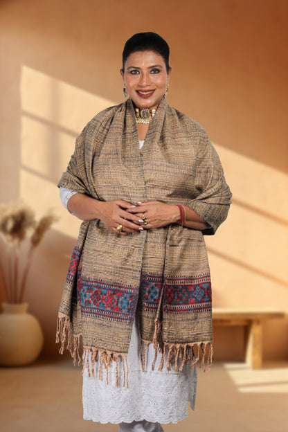 Tibetan Shawl – Handcrafted Traditional Tibetan Embroidery, Elegant and Cultural Artisan Shawl