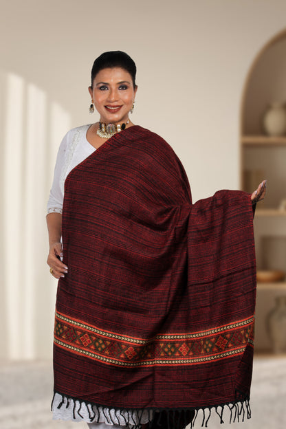 Tibetan Shawl – Handcrafted with Unique Tibetan Embroidery, A Symbol of Heritage and Elegance