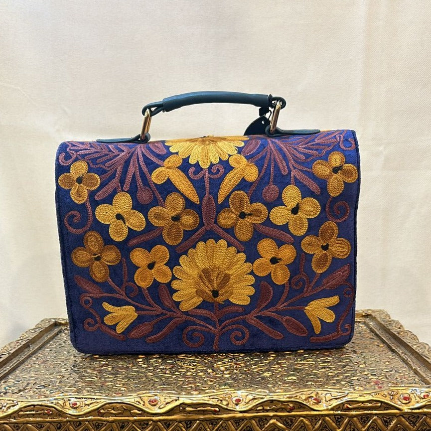 Exquisite Woman Handbag with Kashmiri Hand Embroidery