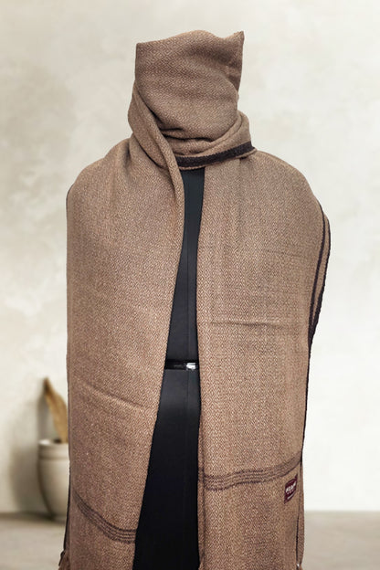 Brown Loyi Shawl for Men – Premium Winter Warmth