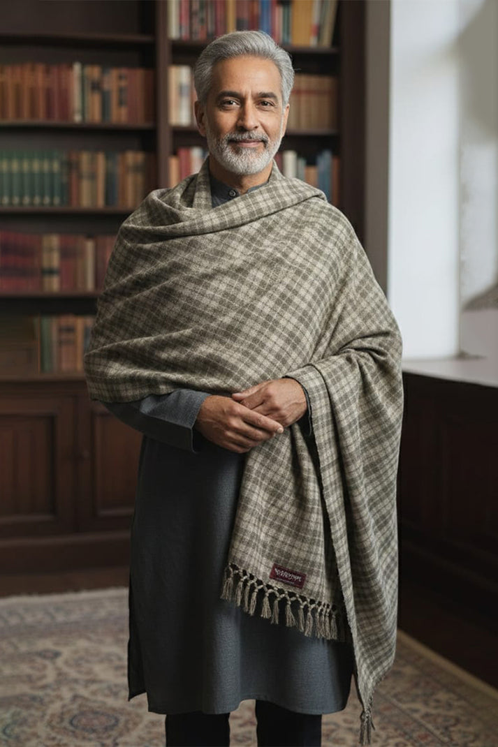Greyish Men’s Loyi Shawl(2.5mtrs) – Classic Winter Elegance