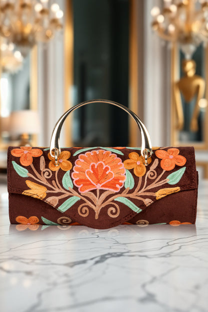 Kashmiri Hand-Embroidered Luxury Mini Duffle Bag – Crafted for the Sophisticated Traveler