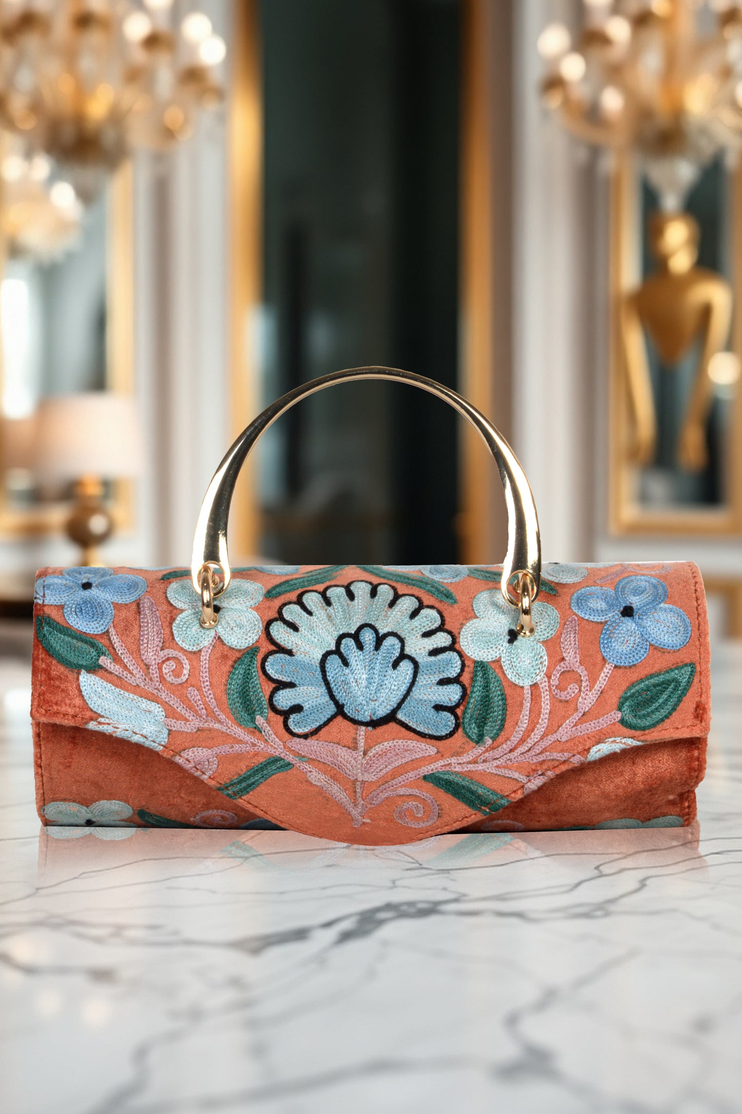 Mini Duffle Bag with Kashmiri Artistry – Hand-Embroidered & Premium Materials