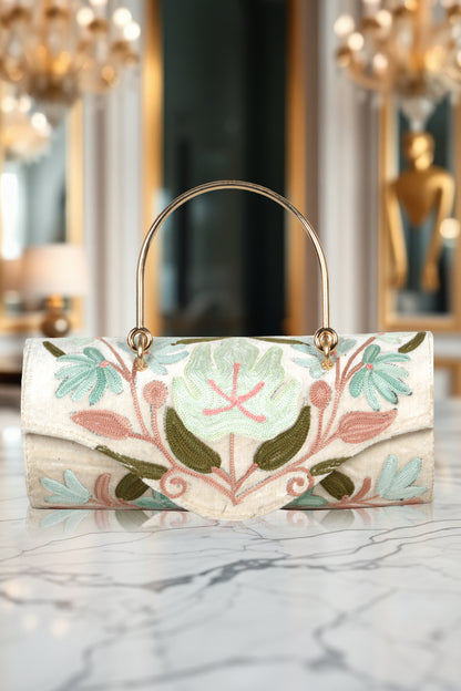 Duffle Bag – Handcrafted Mini Duffle with Artful Embroidery and Bright Colors