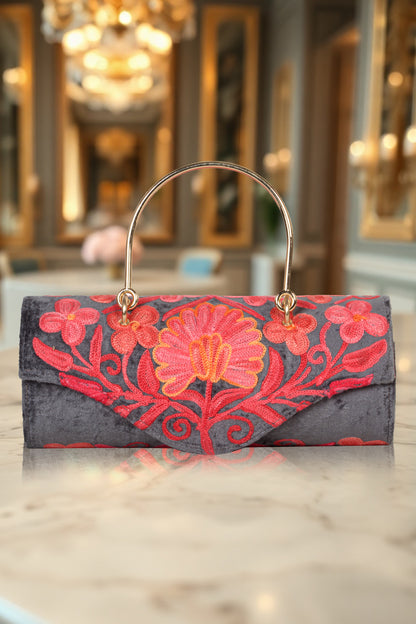 Mini Duffle Bag Adorned with Luxurious Kashmiri Embroidery – Perfect for Every Occasion