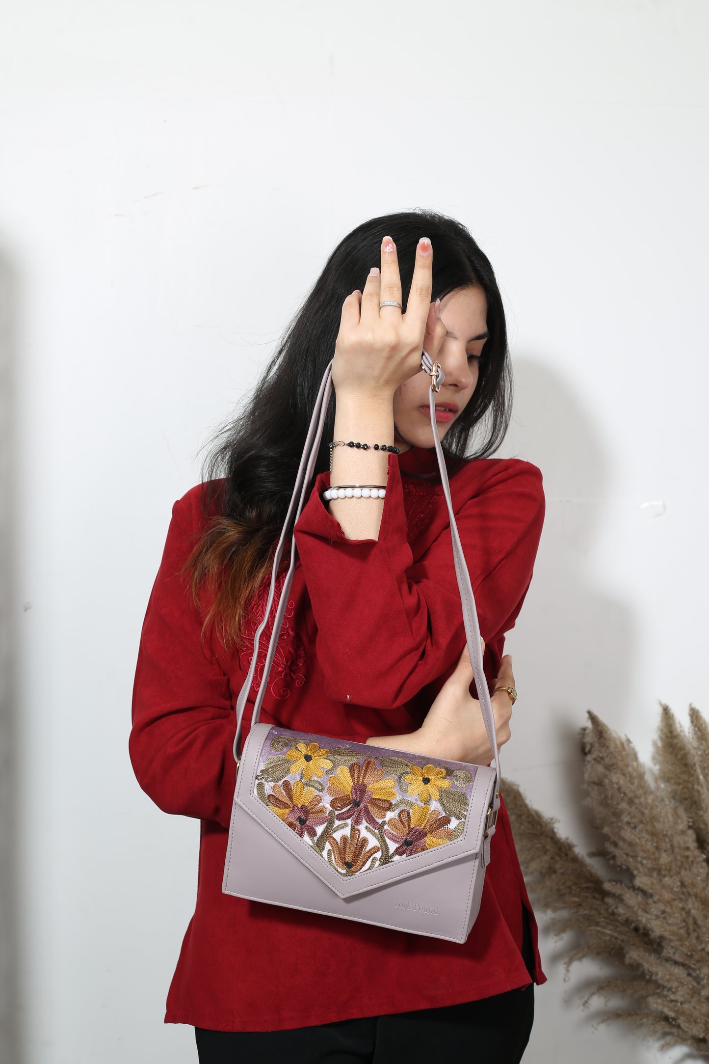 Weaving Mystery: Premium Hand-Embroidered Handbag for women`s  – Timeless Elegance Redefined