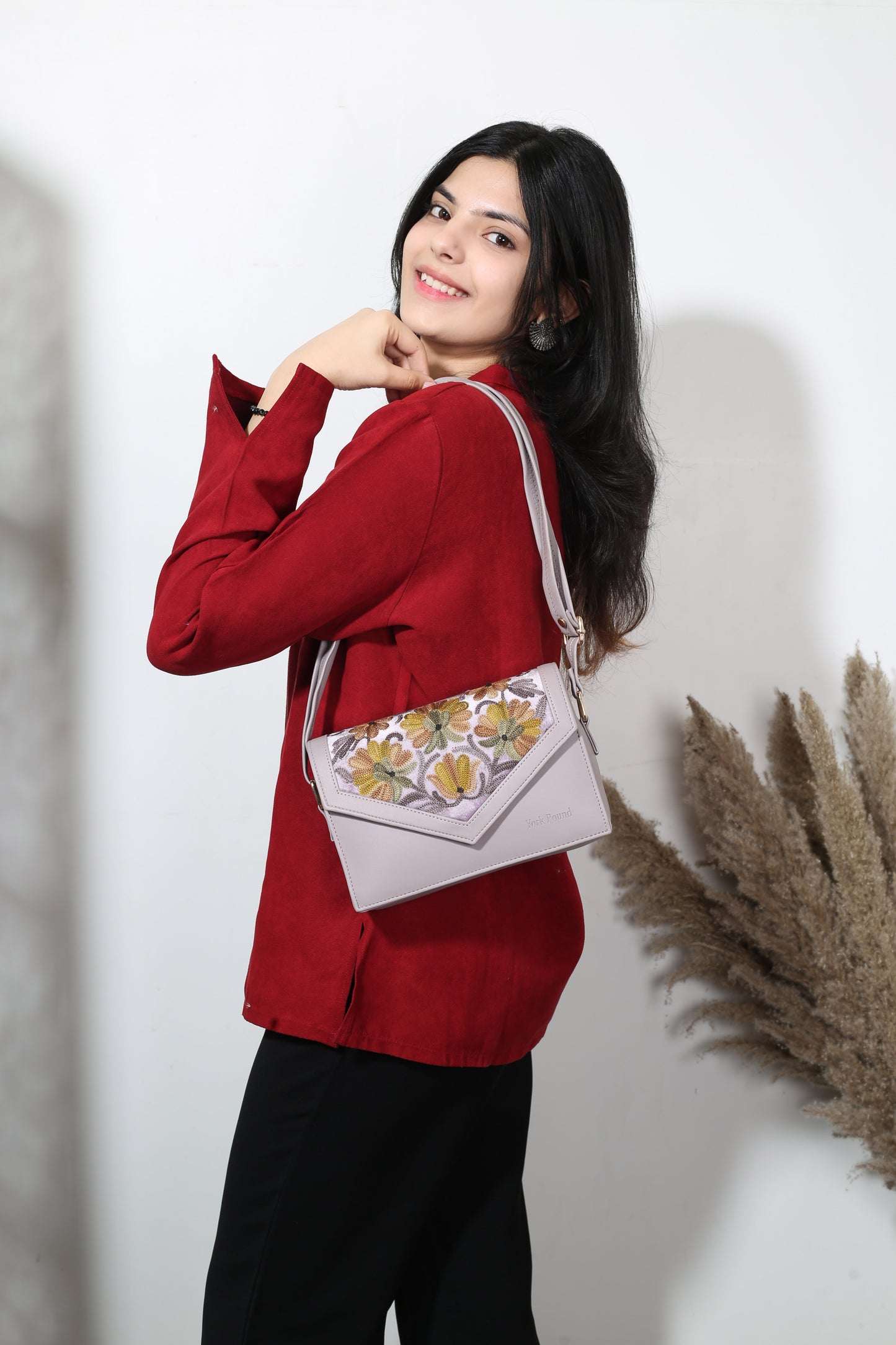 Weaving Mystery: Premium Hand-Embroidered Handbag for women`s  – Timeless Elegance Redefined