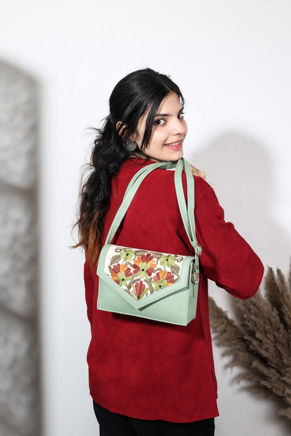 Authentic Kashmiri Embroidery Sling Bag | A Timeless Accessory