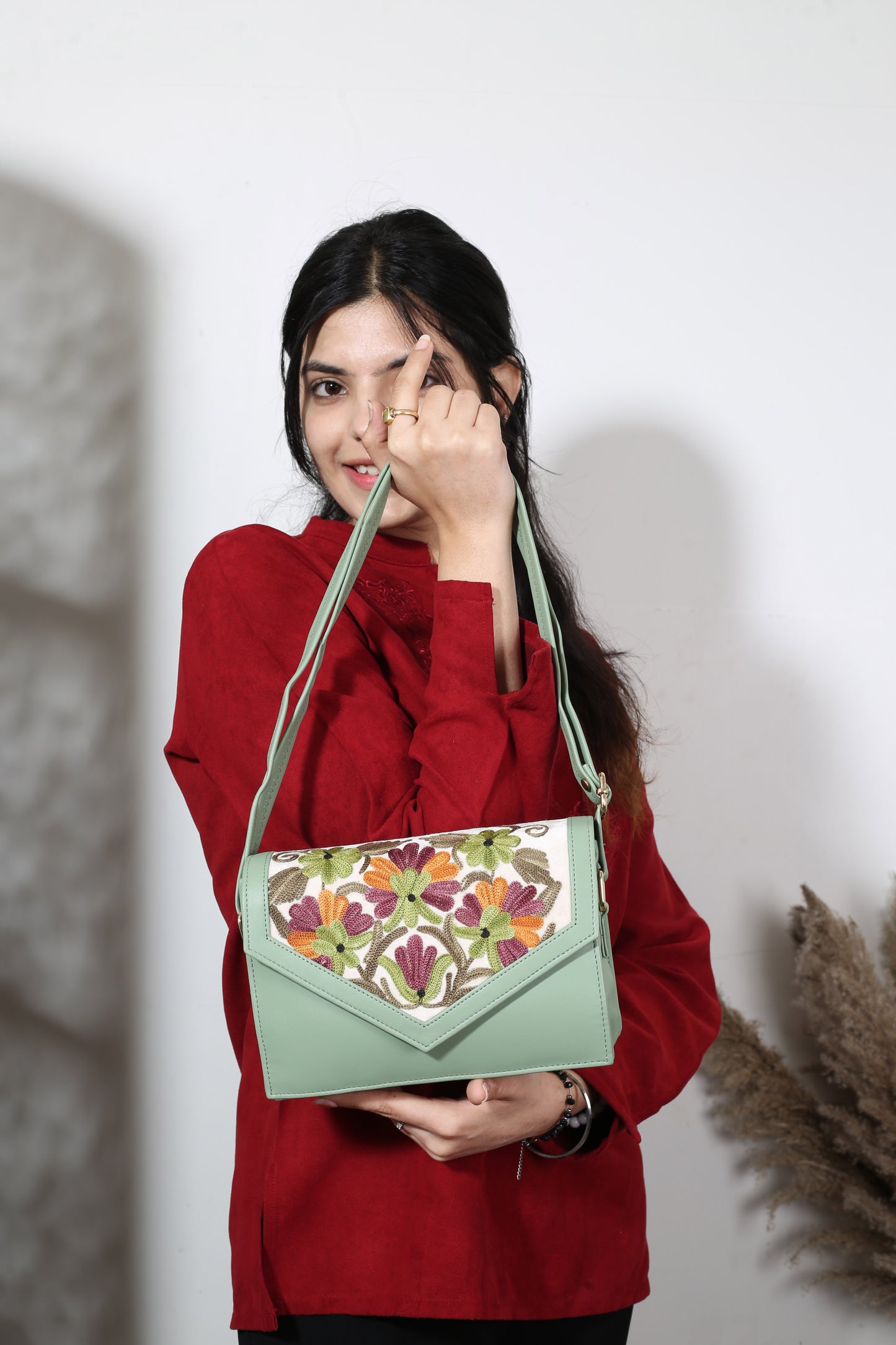 Designer Hand-Embroidered Sling Bag | Elegant Craftsmanship