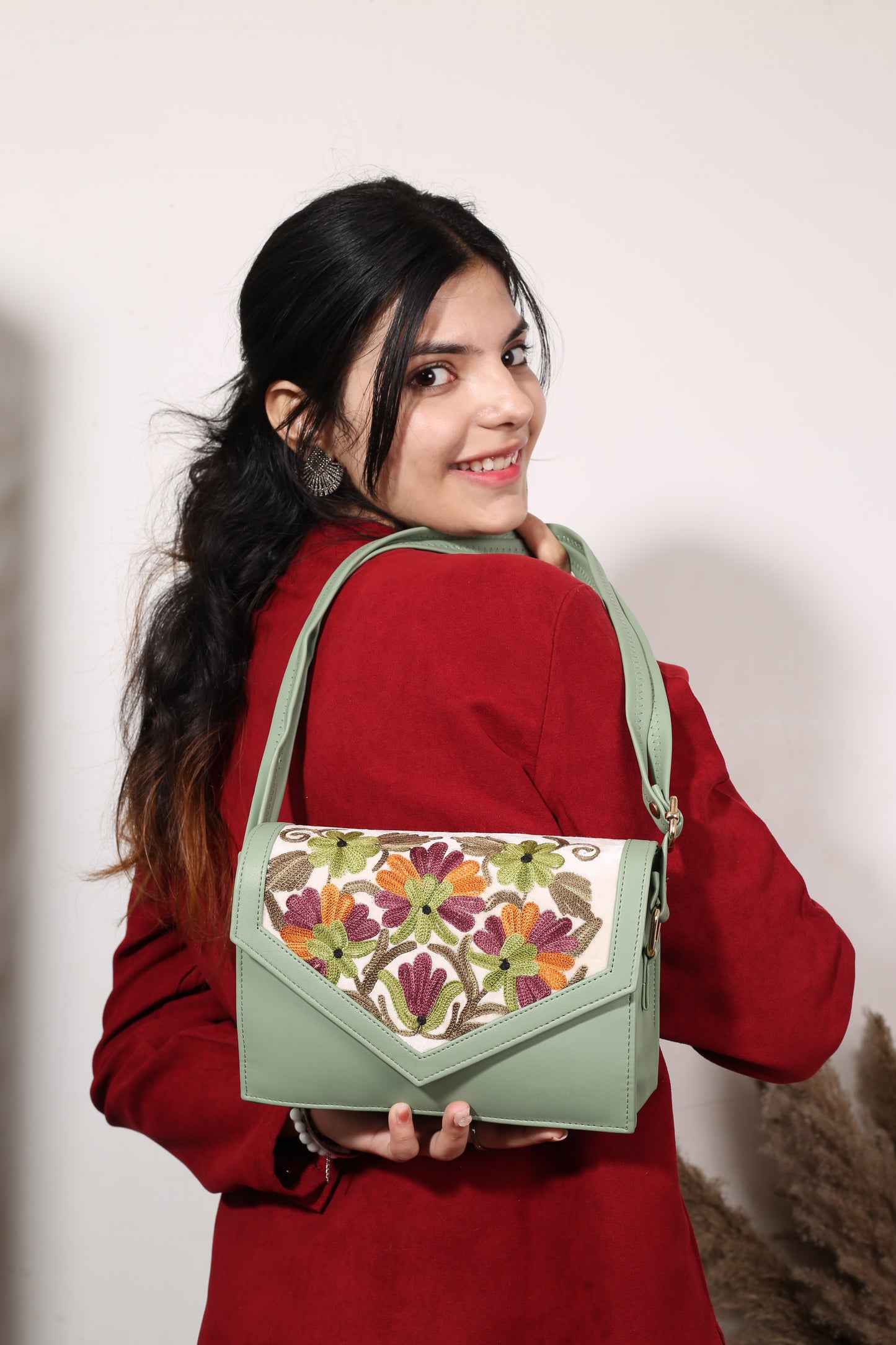 Designer Hand-Embroidered Sling Bag | Elegant Craftsmanship