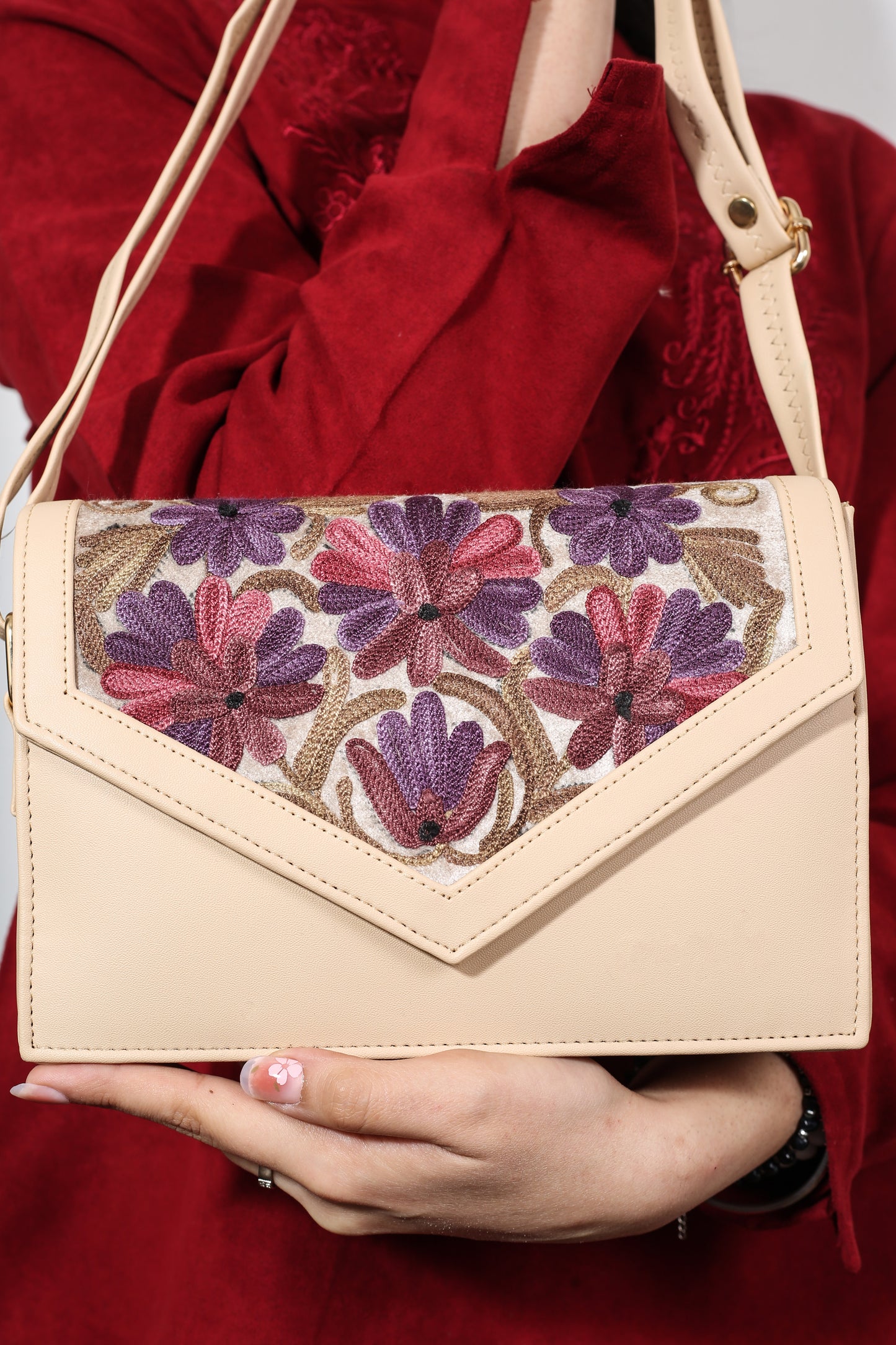 Handmade Sling Bag with Beautiful Embroidered Patterns