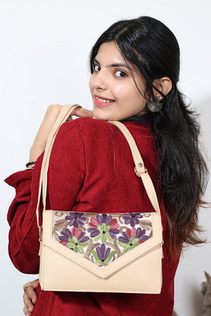 Premium Kashmiri Hand Embroidery Sling Bag – Heritage Style