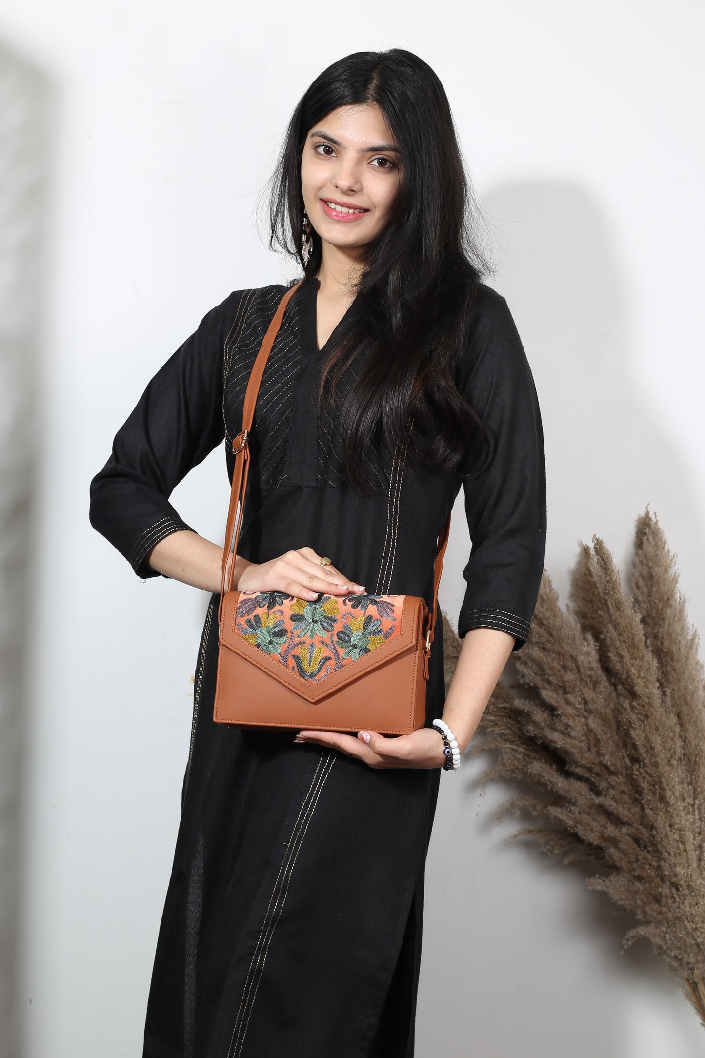 Hand-Embroidered Sling Bag | A Fusion of Art and Fashion