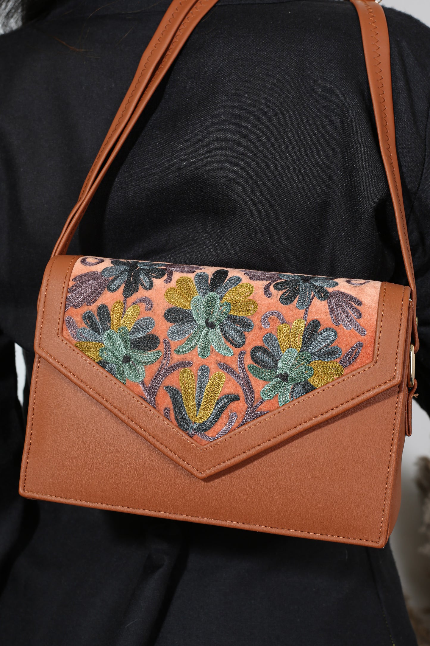 Hand-Embroidered Sling Bag | A Fusion of Art and Fashion