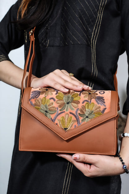 Timeless Beauty | Sling Bag with Hand-Embroidered Patterns