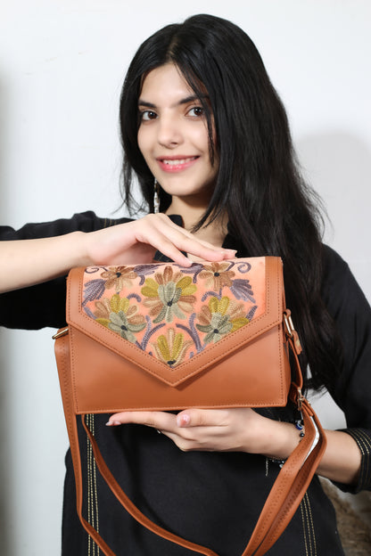 Timeless Beauty | Sling Bag with Hand-Embroidered Patterns