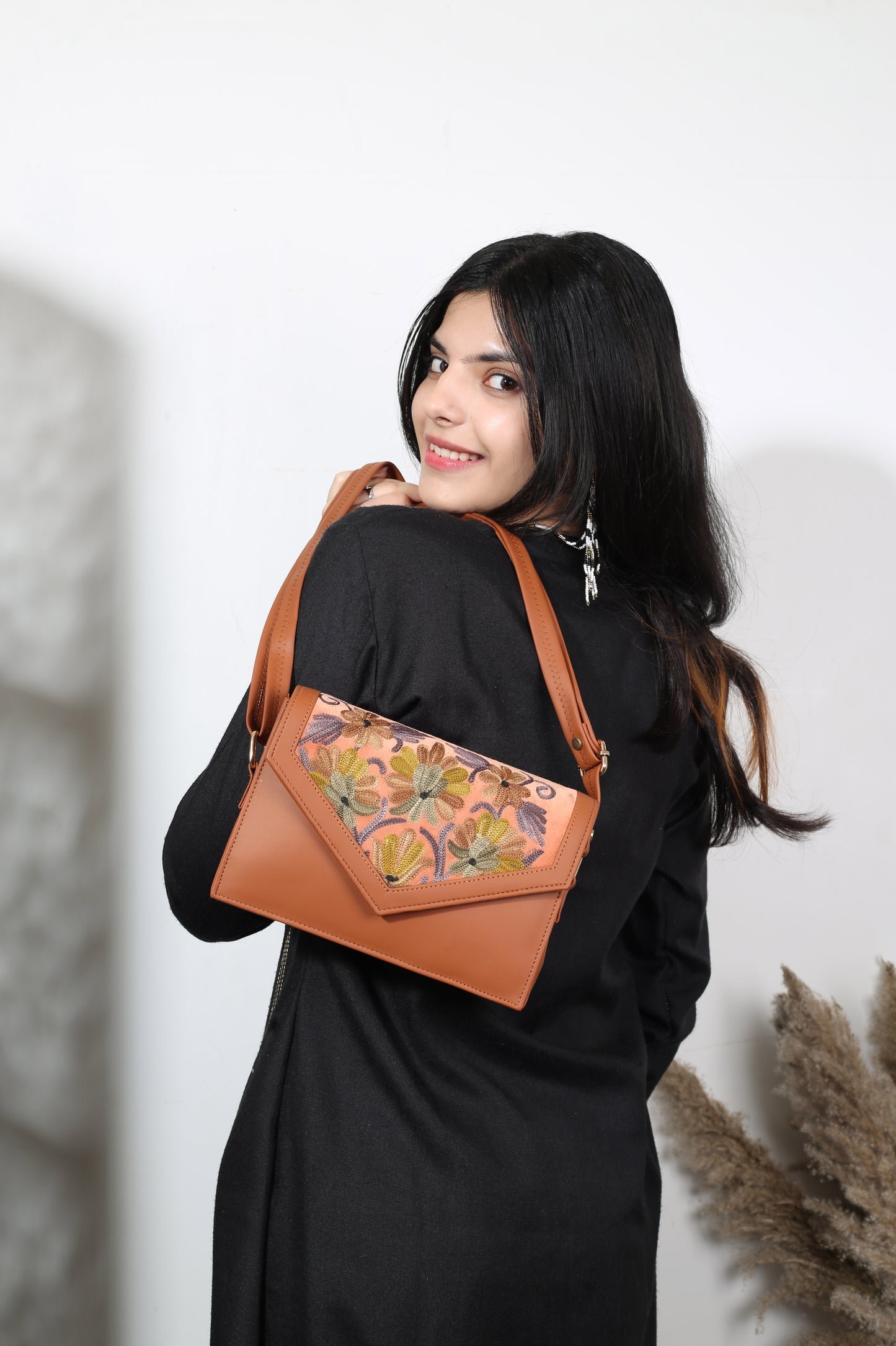 Timeless Beauty | Sling Bag with Hand-Embroidered Patterns