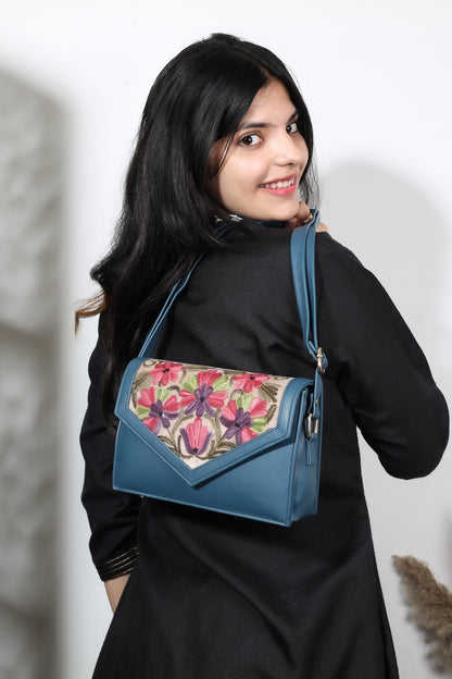 Exquisite Kashmiri Embroidery Sling Bag – Premium Qualit