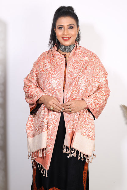 Timeless Luxury Kashmiri Zari Stole Embroidered Pashmina