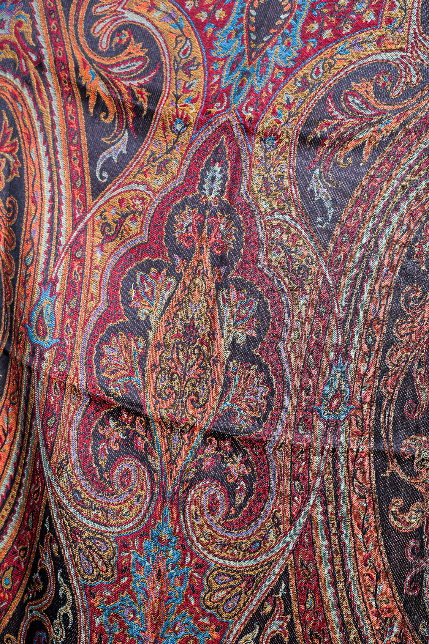 Elegance of the Valley Zari Stole – Featuring Intricate Hand Embroidery by Weaving Mystery