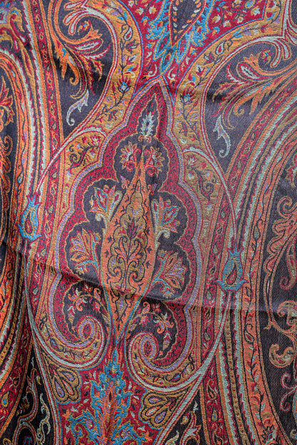 Elegance of the Valley Zari Stole – Featuring Intricate Hand Embroidery by Weaving Mystery