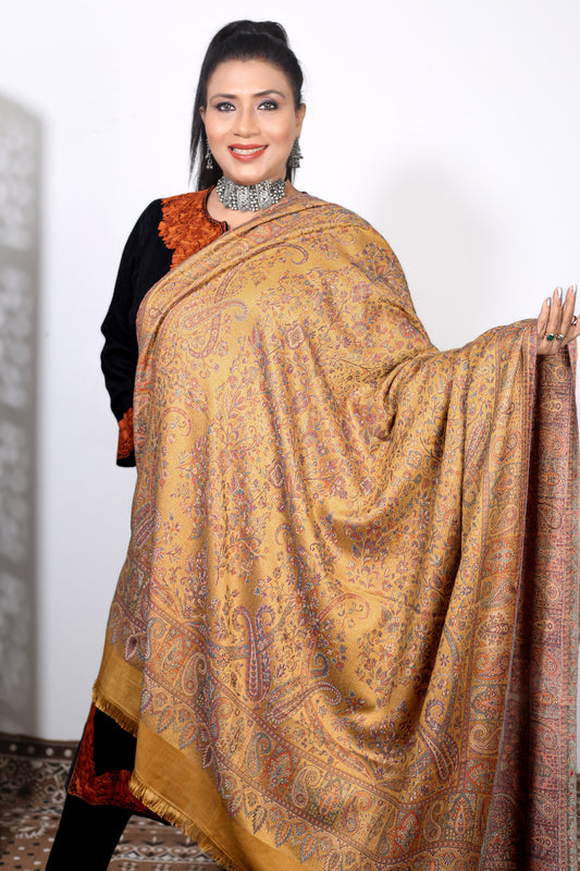 Elegant Handwoven Kashmiri Kaani Shawl  – Weaving Mystery Collection