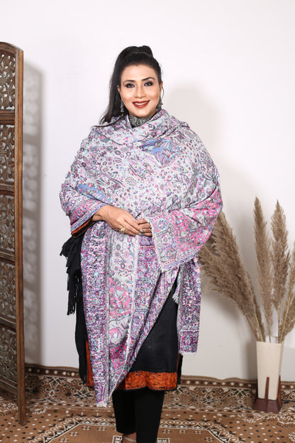 Mughal Kani Shawl Kashmiri Pashmina Shawl