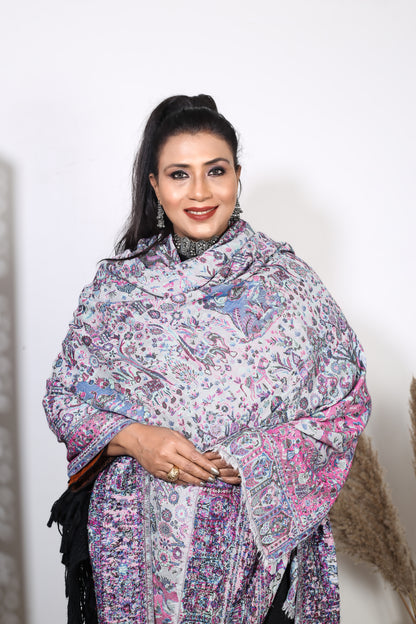 Mughal Kani Shawl Kashmiri Pashmina Shawl