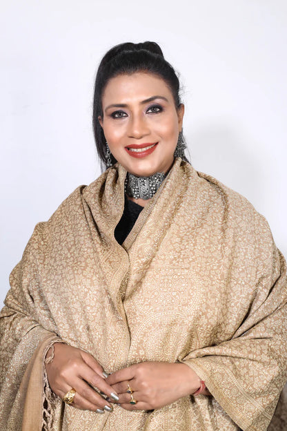 Kashmiri Shawl  Matching Sling Bag Set  Elegant Handcrafted Combo