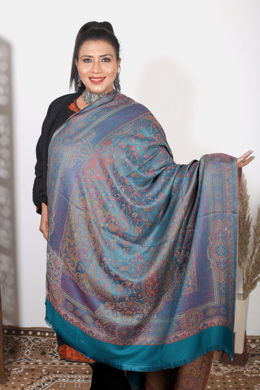 Elegant Handwoven Kashmiri Kaani Shawl  – Weaving Mystery Collection