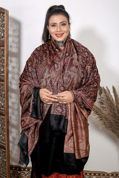Elegant Handwoven Kashmiri Kaani Shawl  – Weaving Mystery Collection