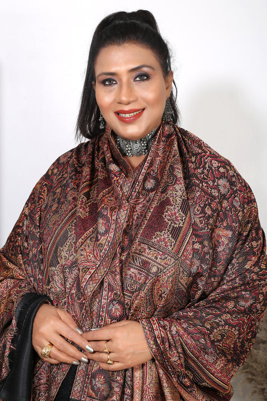 Elegant Handwoven Kashmiri Kaani Shawl  – Weaving Mystery Collection