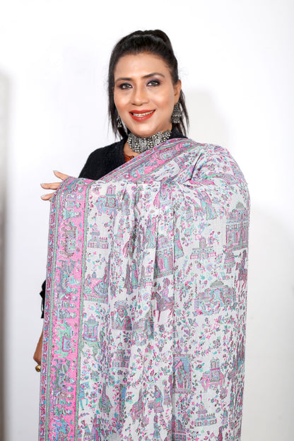 Mughal Kani Handwoven Kashmiri Shawl