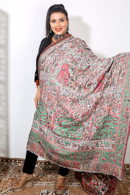 Mughal Kani Handwoven Kashmiri Shawl