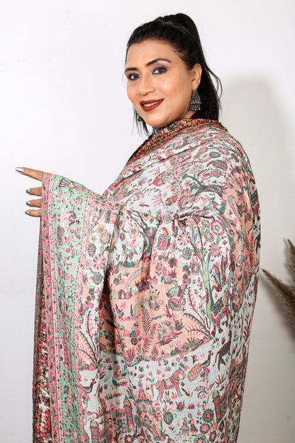 Mughal Kani Handwoven Kashmiri Shawl