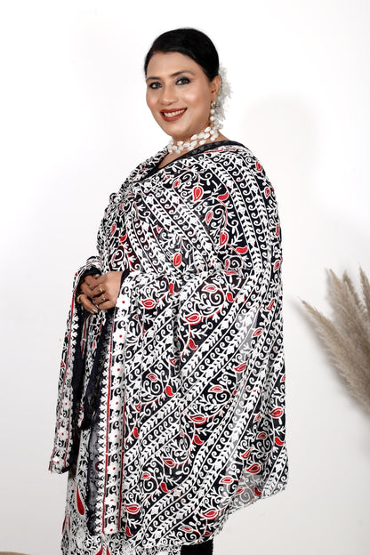 Weaving Mystery: Traditional Hand-Embroidered Cotton Suits Redefined  ( UNSTITCHED )