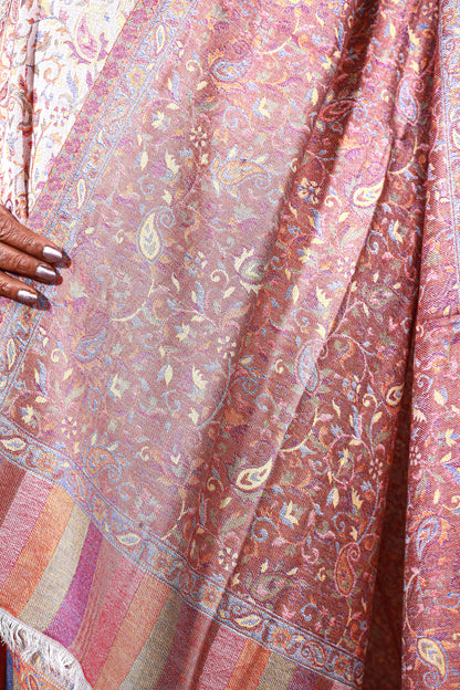 Kani Shawl: Handcrafted Wool Shawl with Rich, Intricate Kani Embroidery for Timeless Elegance